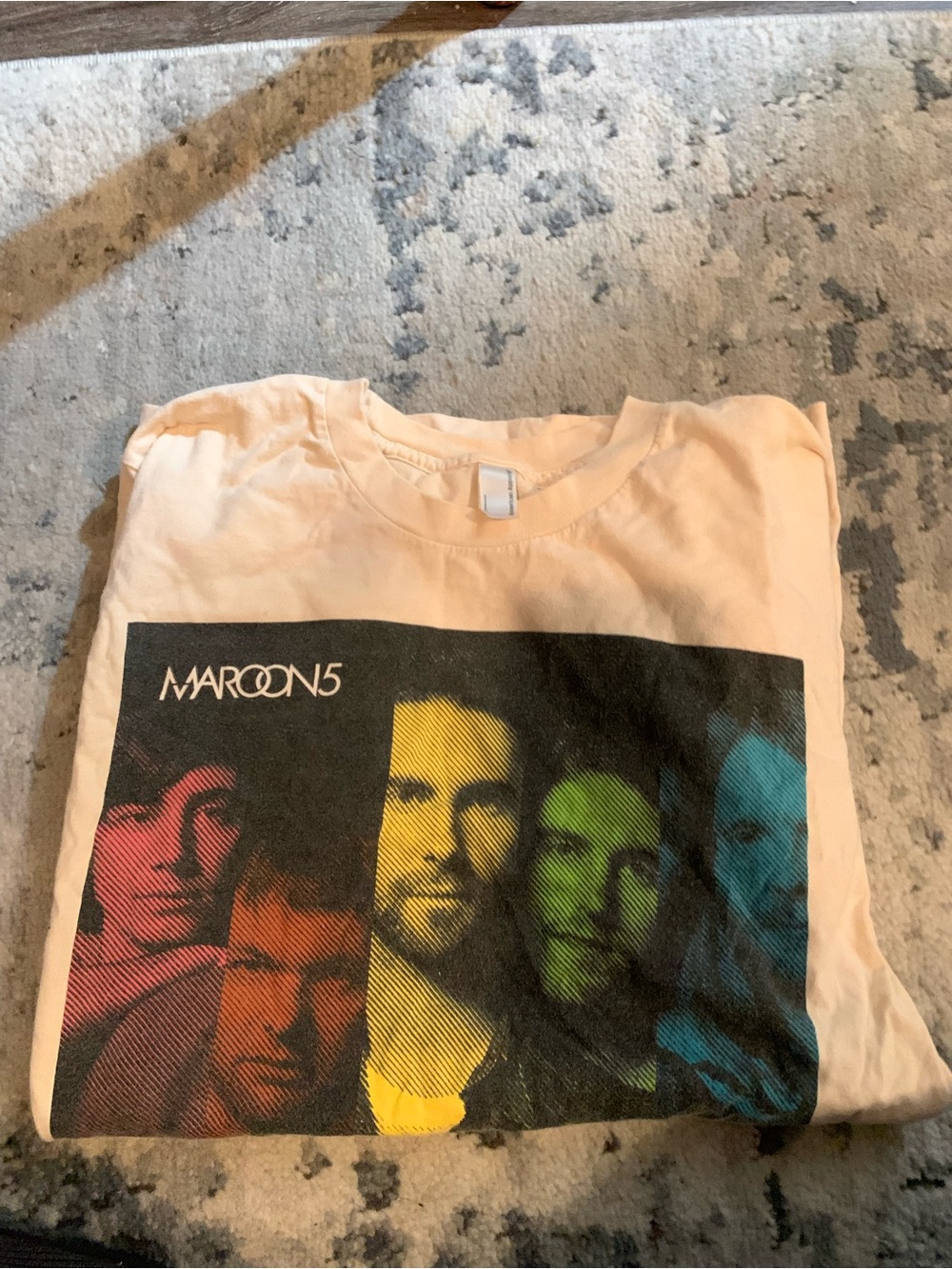 Ambiance Cream Maroon 5 Multicolor Portrait Tee